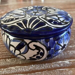Floral Mexican Hand painted Trinket box